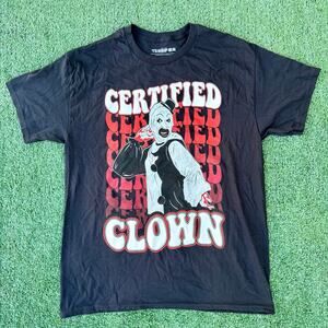 Terrifier Art The Clown Graphic T Shirt Black Shirt Certified Clown Tee